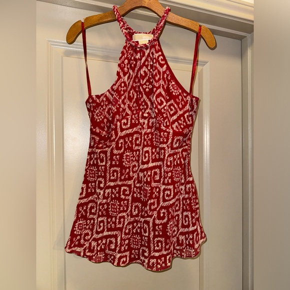 MICHAEL KORS Red Silk Halter Top size 8 - Picture 2 of 14